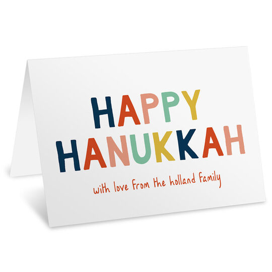 Colorful Hanukkah Folded Gift Enclosures